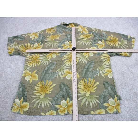 Tommy Bahama Shirt Men XL Floral Silk Graphic Print Hawaiian Camp Button Up - Picture 7 of 10